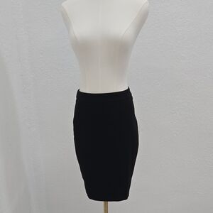 LOFT Black Ponte Pencil Skirt - Classic Fitted Silhouette